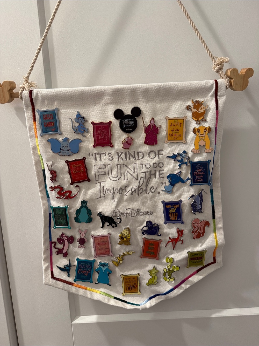 Full Disney Wisdom Pin Collection Set with Banner